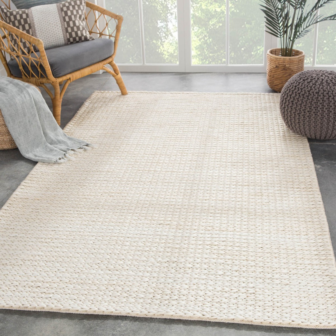 Jaipur Living Calista Natural Solid White Area Rug (10'X14')