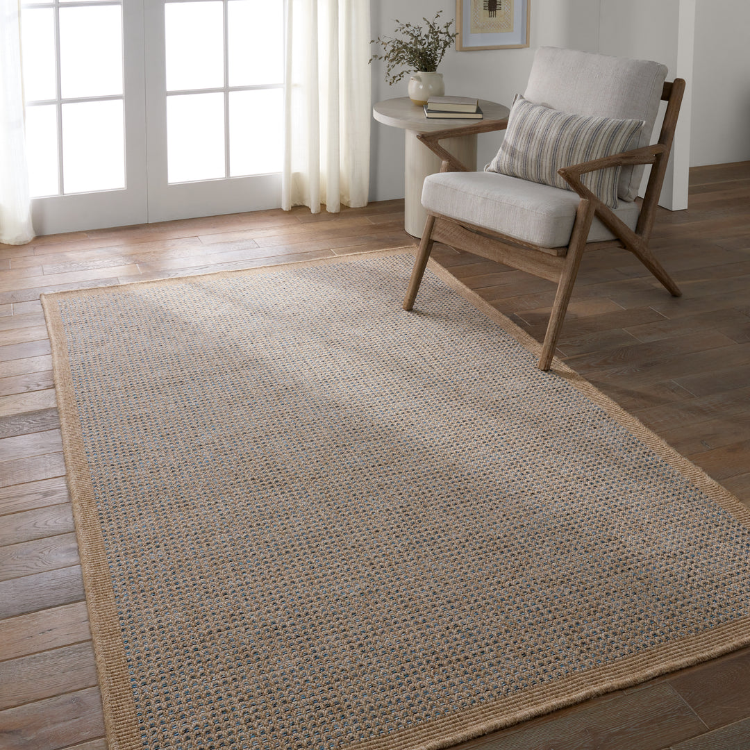 Vibe by Jaipur Living Kidal Indoor/Outdoor Solid Brown/ Blue Runner Rug (3'X8')