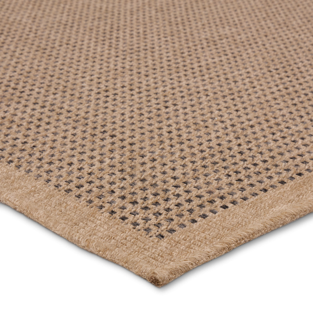 Vibe by Jaipur Living Kidal Indoor/Outdoor Solid Brown/ Black Area Rug (9'X12')