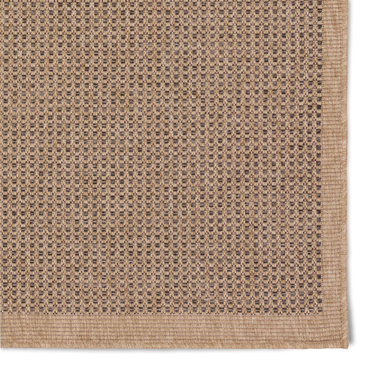 Vibe by Jaipur Living Kidal Indoor/Outdoor Solid Brown/ Black Area Rug (9'X12')