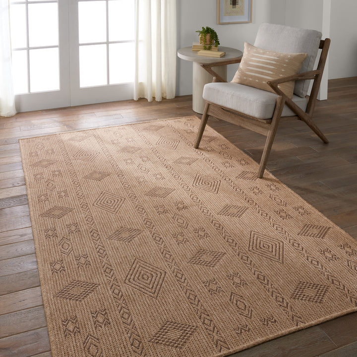 Vibe by Jaipur Living Sahel Indoor/Outdoor Tribal Brown Area Rug (2'X3')