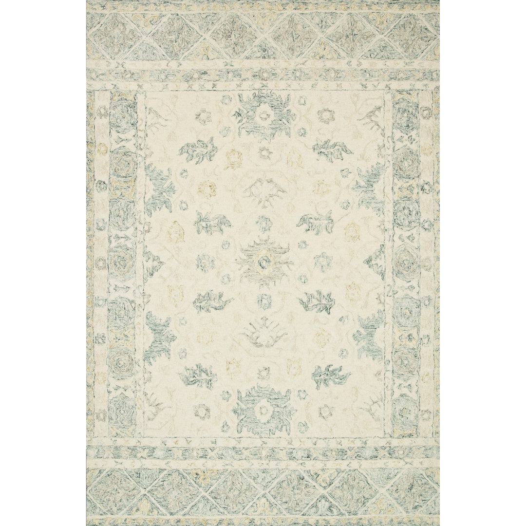 Loloi Norabel Ivory / Slate 18" x 18" Sample Rug