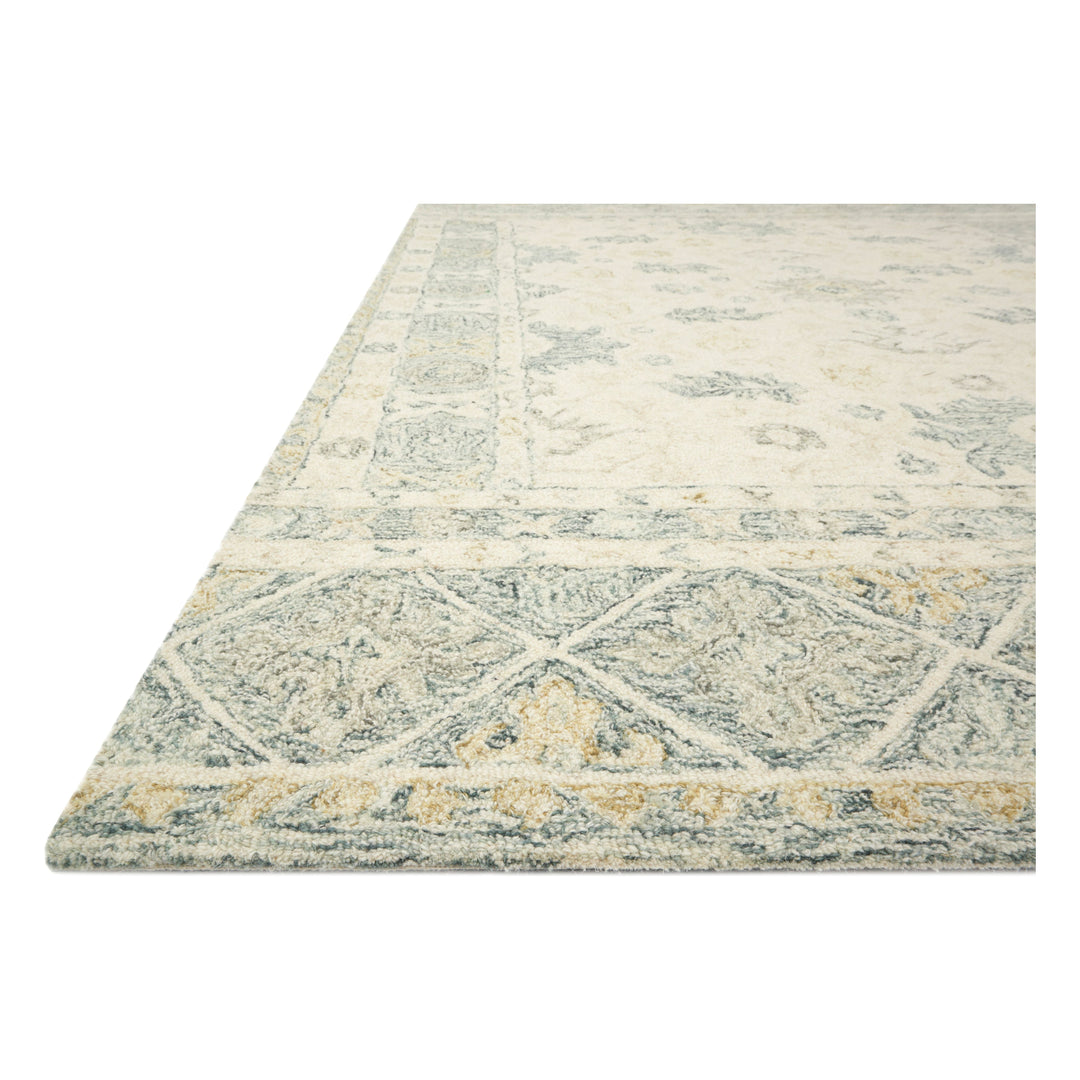 Loloi Norabel Ivory / Slate 18" x 18" Sample Rug