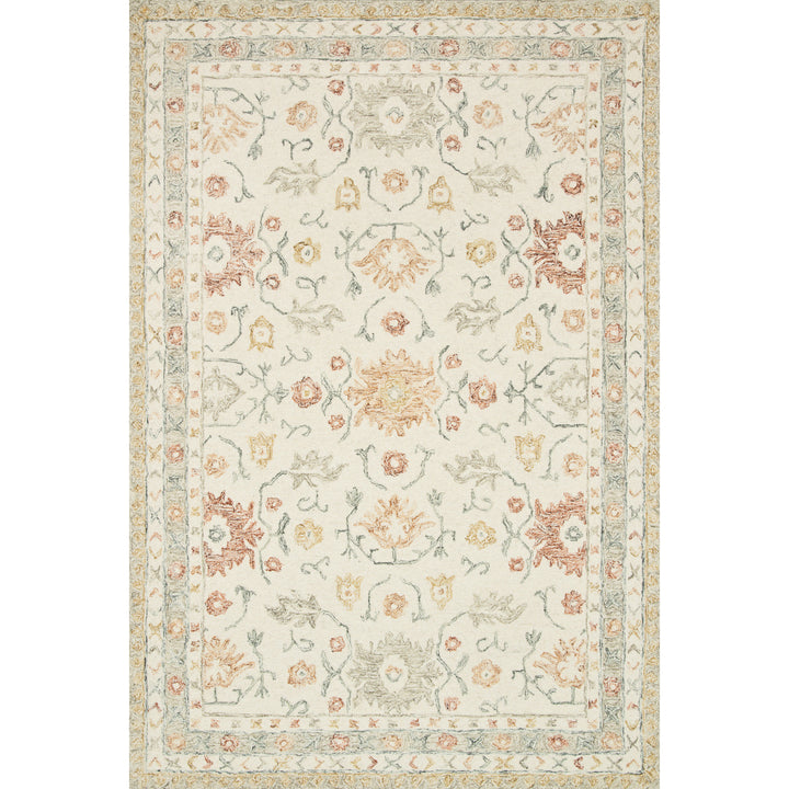 Loloi Norabel Ivory / Rust 18" x 18" Sample Rug