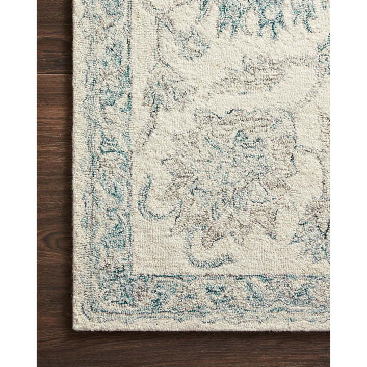 Loloi Norabel Ivory / Blue 18" x 18" Sample Rug