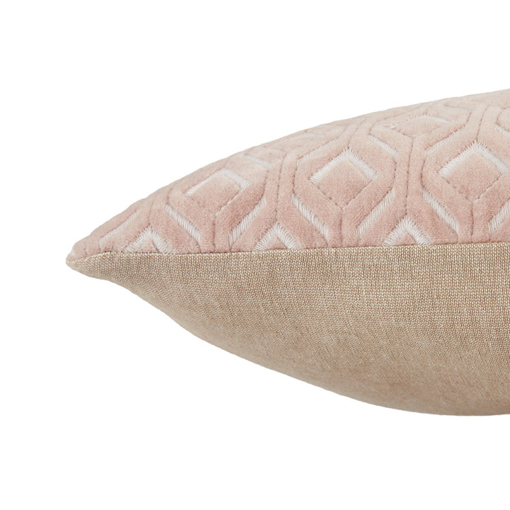 Jaipur Living Colinet Trellis Blush/ Silver Poly Fill Pillow (13"X21" Lumbar)