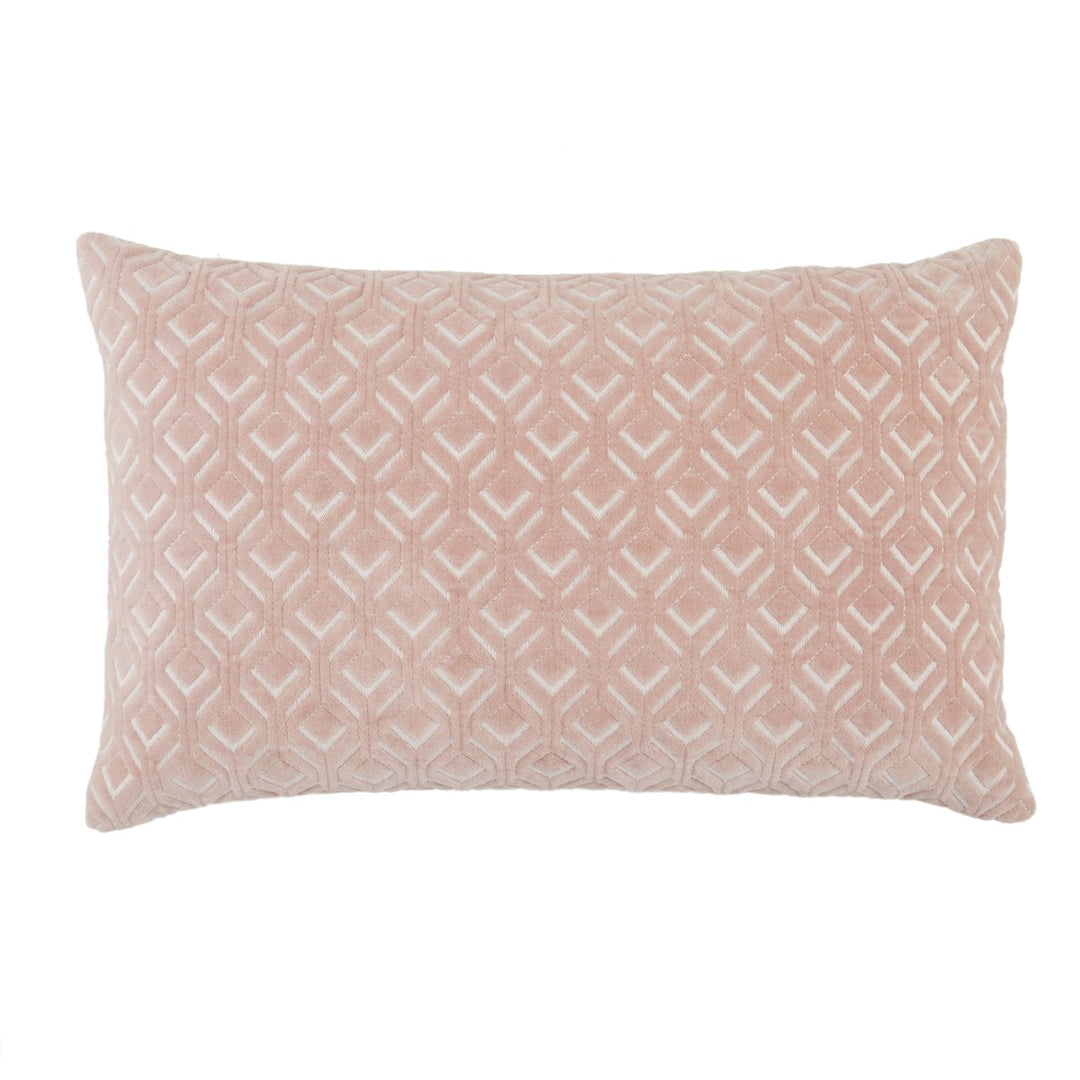 Jaipur Living Colinet Trellis Blush/ Silver Poly Fill Pillow (13"X21" Lumbar)