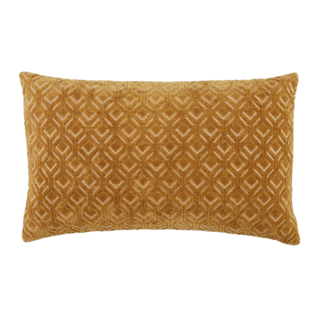 Jaipur Living Colinet Trellis Gold/ Silver Poly Fill Pillow (13"X21" Lumbar)