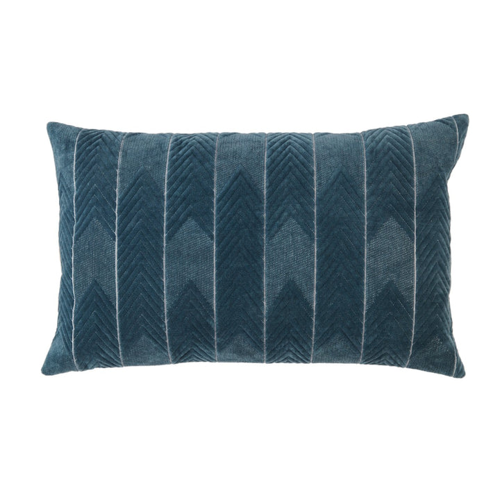 Jaipur Living Bourdelle Chevron Blue Pillow Cover (16"X24" Lumbar)