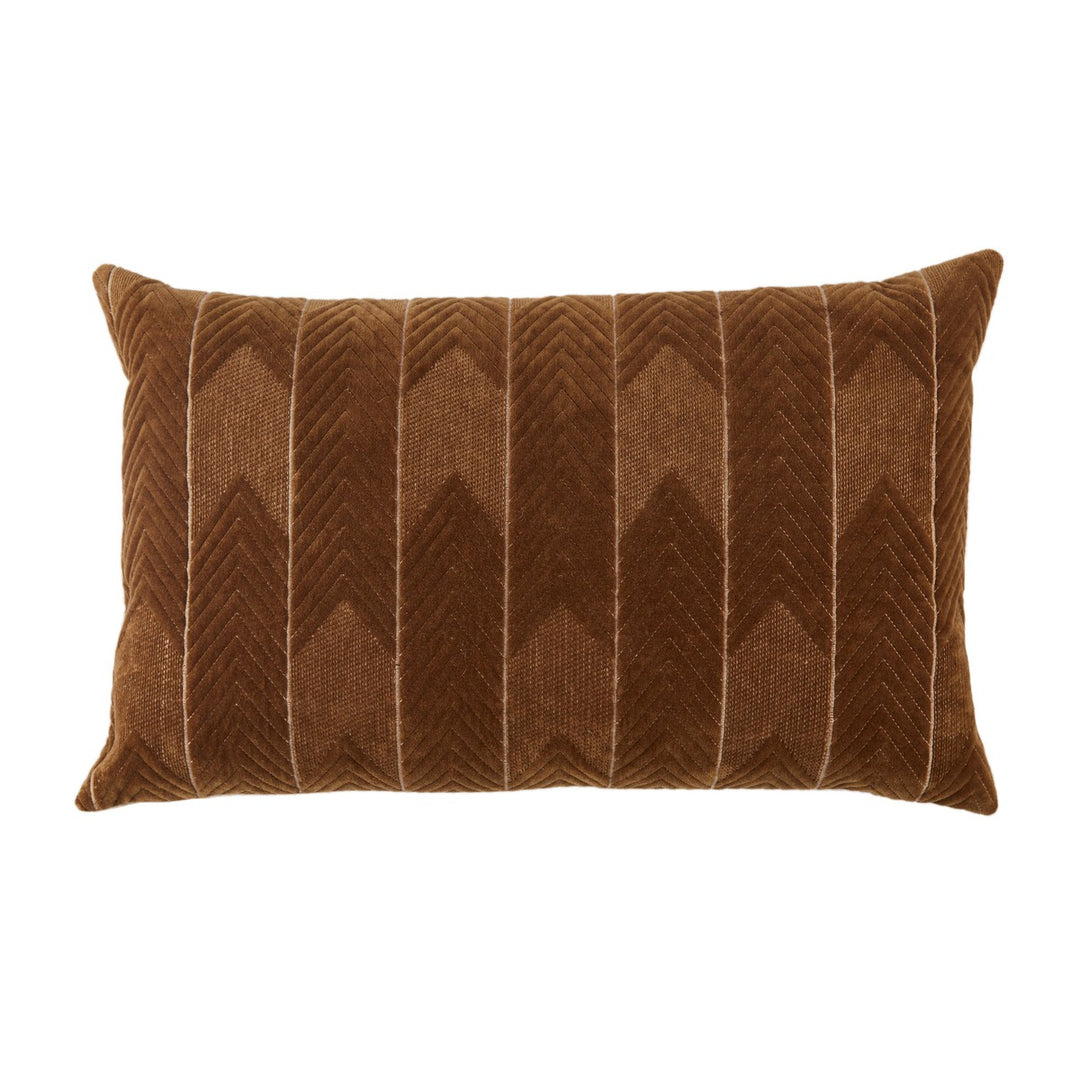 Jaipur Living Bourdelle Chevron Brown Poly Fill Pillow (16"X24" Lumbar)