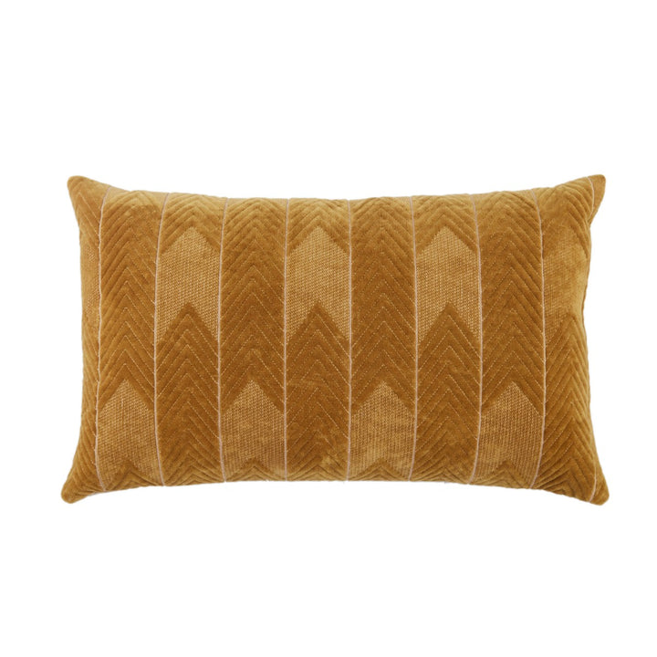 Jaipur Living Bourdelle Chevron Beige Down Pillow (16"X24" Lumbar)