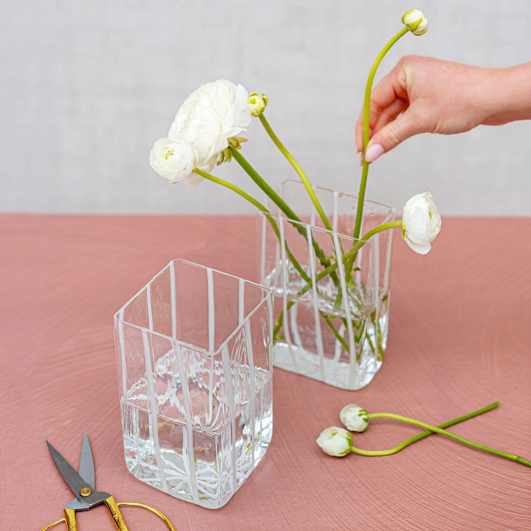 Nuovo Stripe Square Vase