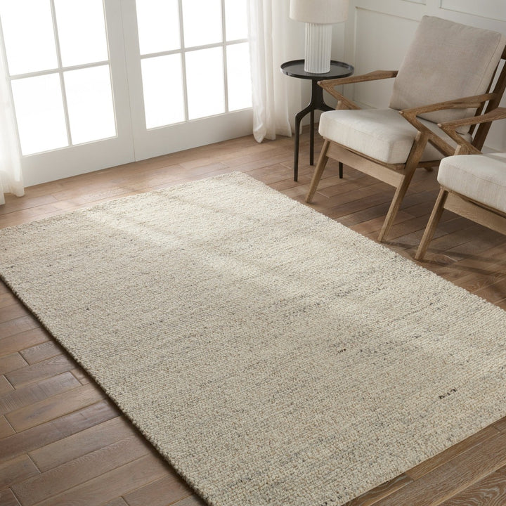 Jaipur Living Burch Handmade Solid Cream/ Gray Area Rug (6'X9')