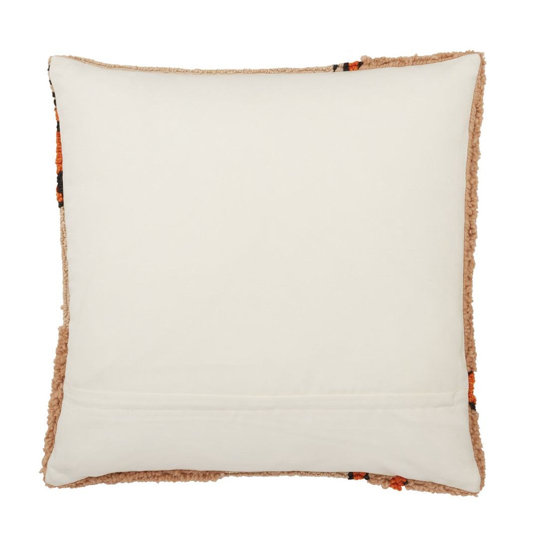 Jaipur Living Kika Indoor/ Outdoor Tribal Beige/ Orange Pillow Cover (22" Square)