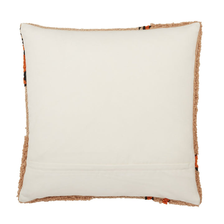 Jaipur Living Kika Indoor/ Outdoor Tribal Beige/ Orange Poly Fill Pillow (22" Square)