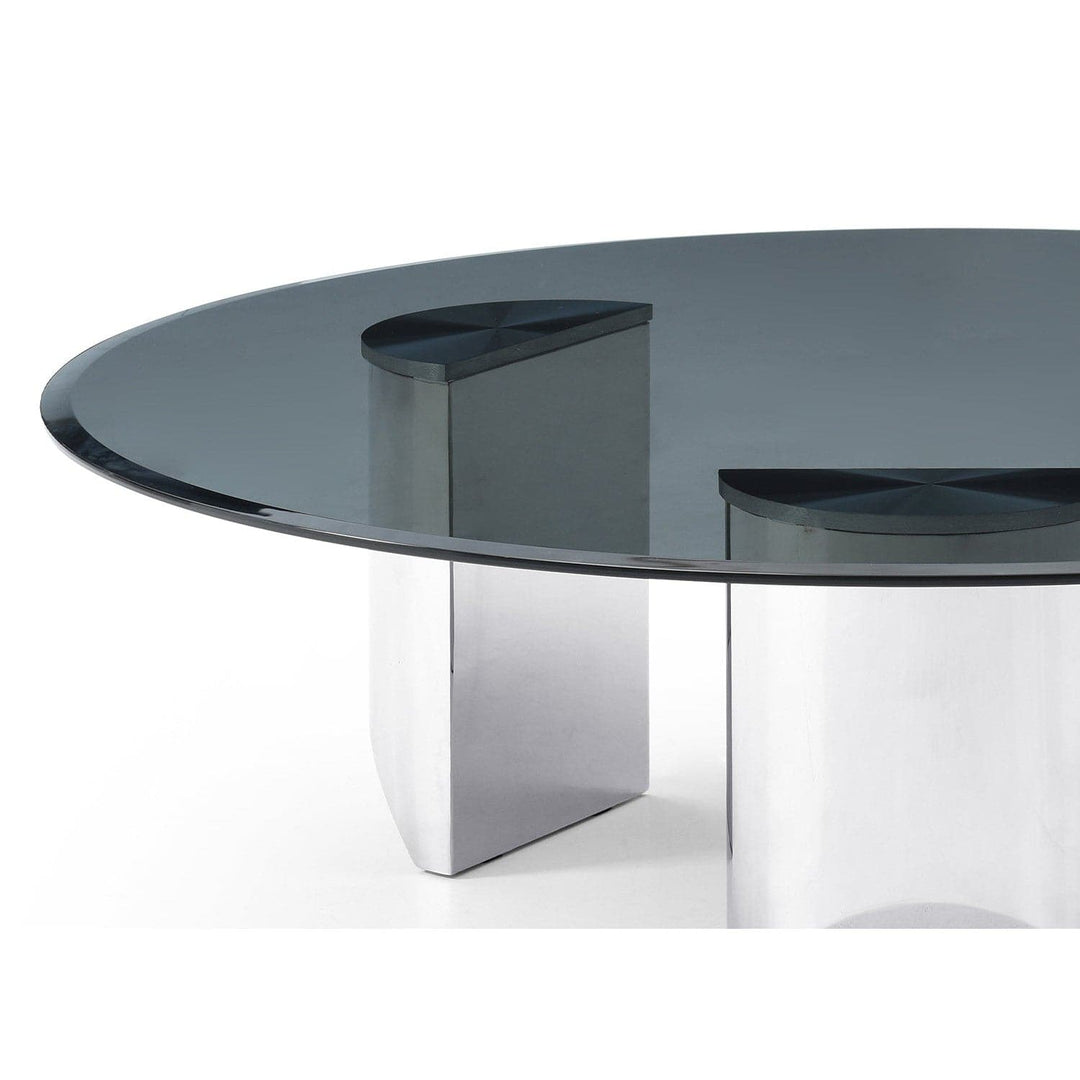 Naomi Coffee Table-Whiteline Modern Living-WHITELINE-CT1934-SLV-Coffee Tables-3-France and Son