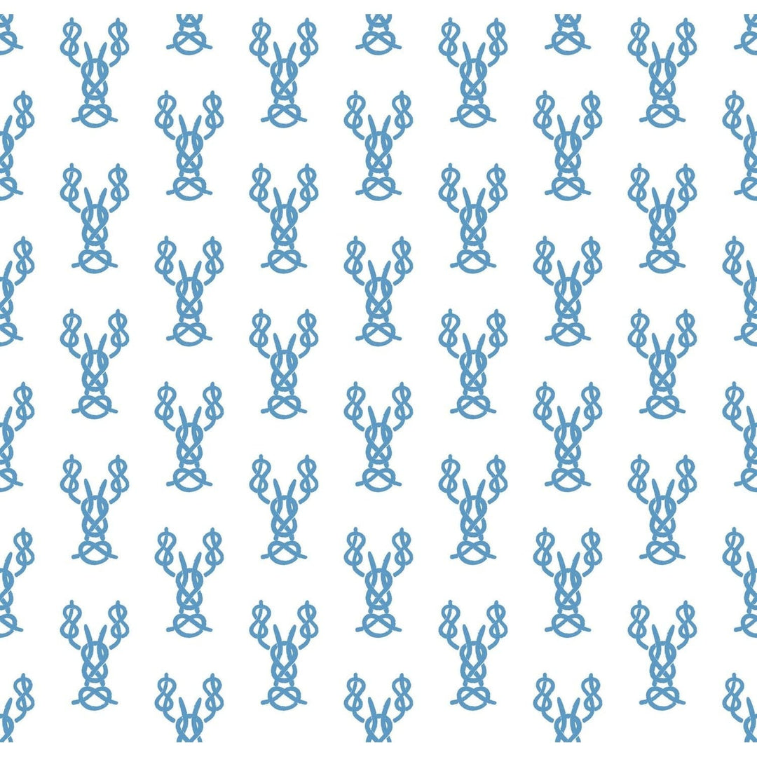 Nautical Lobster Knots Wallpaper-Mitchell Black-MITCHB-WCHH104-BL-PM-10-Wall DecorPatterns French Blue-Premium Matte Paper-1-France and Son