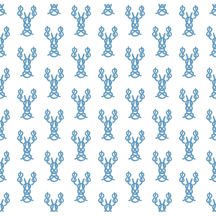 Nautical Lobster Knots Wallpaper-Mitchell Black-MITCHB-WCHH104-BL-PM-10-Wall DecorPatterns French Blue-Premium Matte Paper-1-France and Son