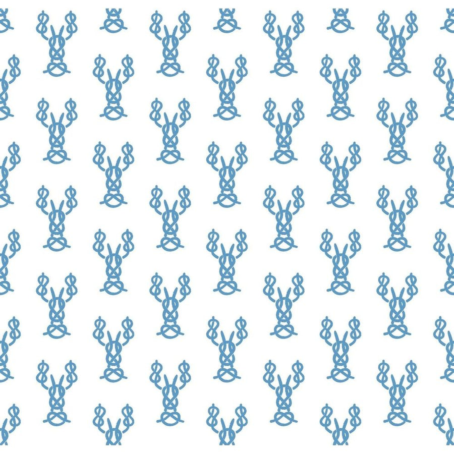 Nautical Lobster Knots Wallpaper-Mitchell Black-MITCHB-WCHH104-BL-PM-10-Wall DecorPatterns French Blue-Premium Matte Paper-1-France and Son