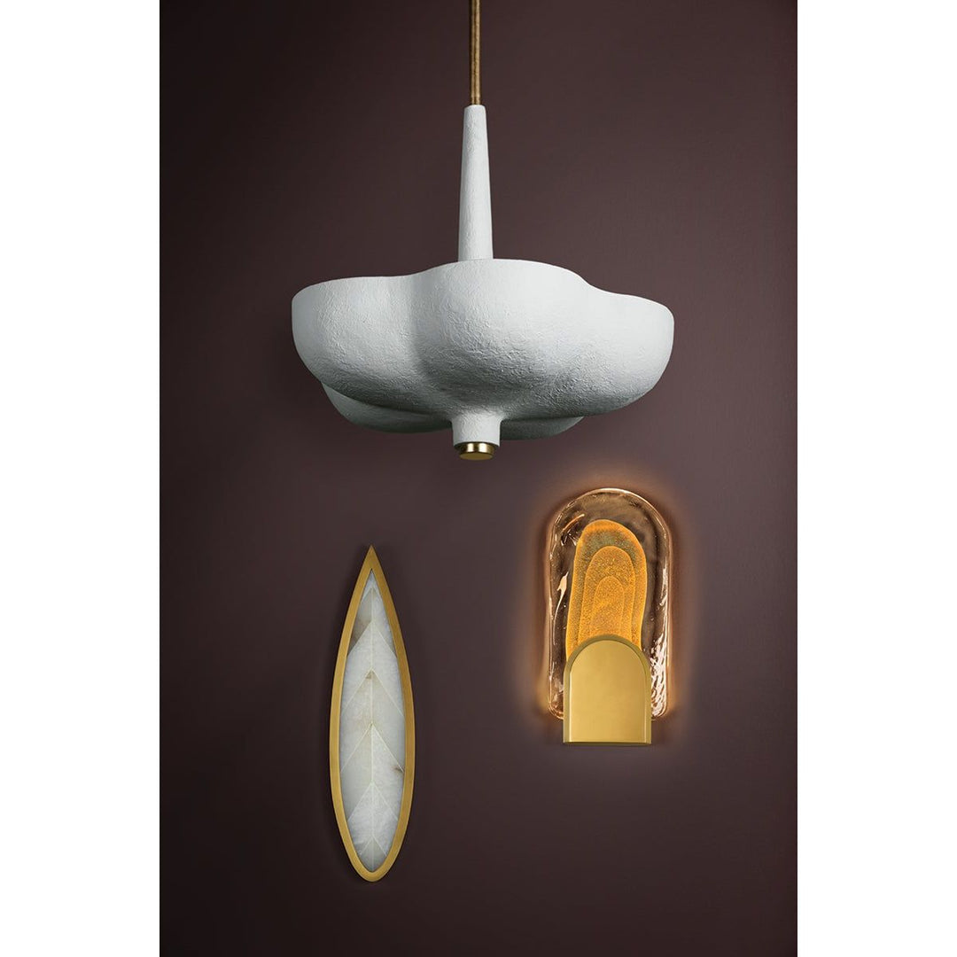 Rimini Pendant - Gold Leaf / Gesso White 3 Lights