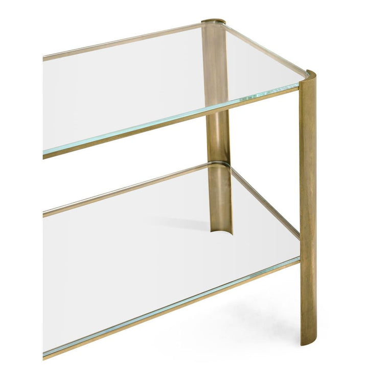 Brass & Glass End Table