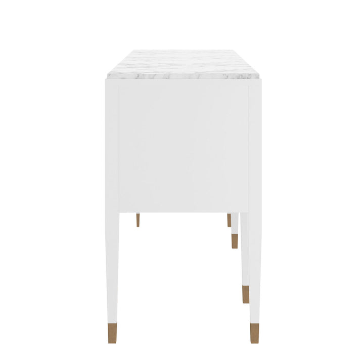 Eave II Sideboard with Stone Top-Uplifting White