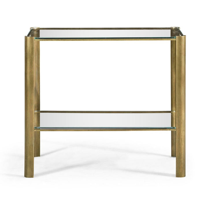 Side Tables Brass & Glass End Table