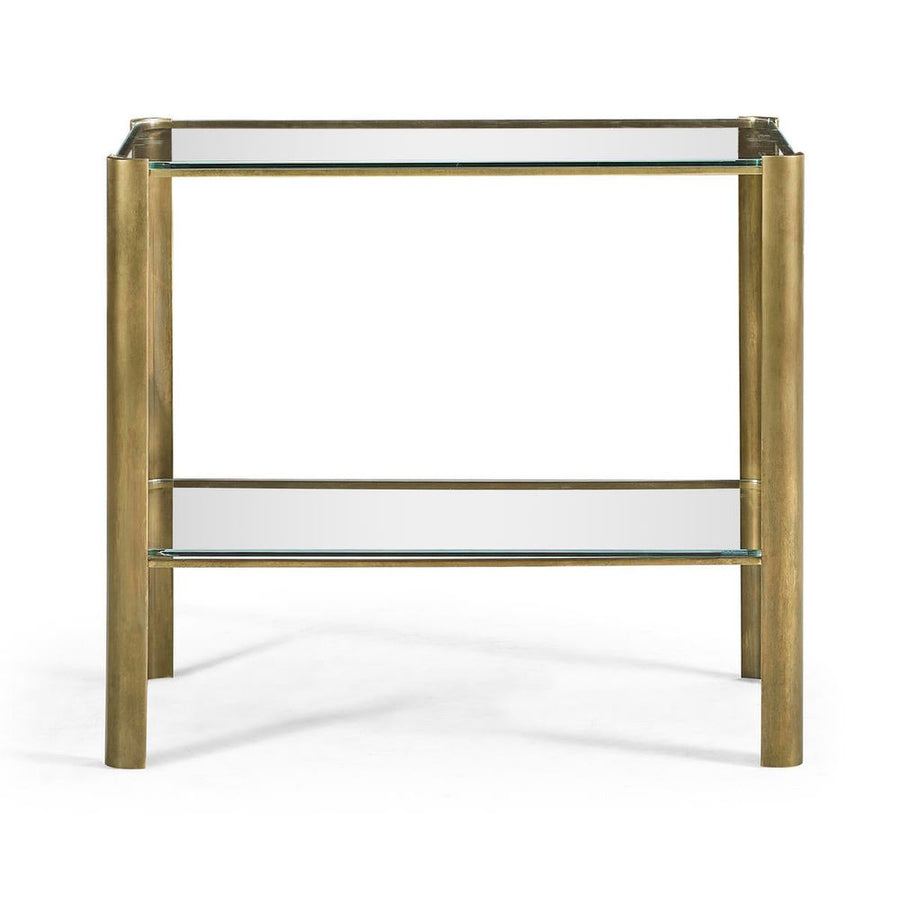 Side Tables Brass & Glass End Table