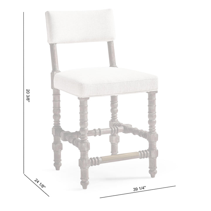 Caldera Oscura Upholstered Stool - image 28