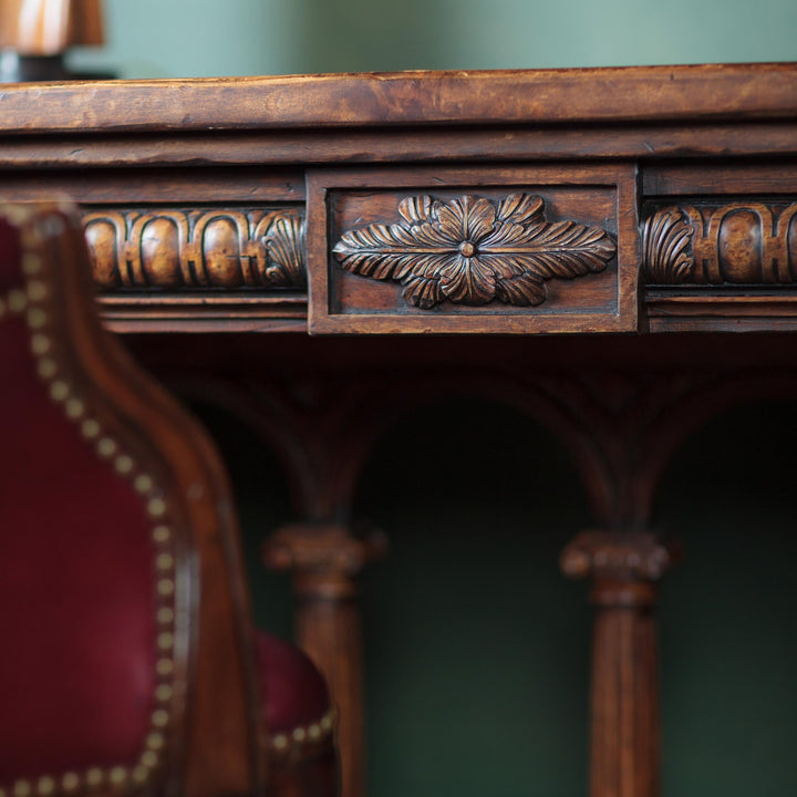 French Renaissance Style Library Table