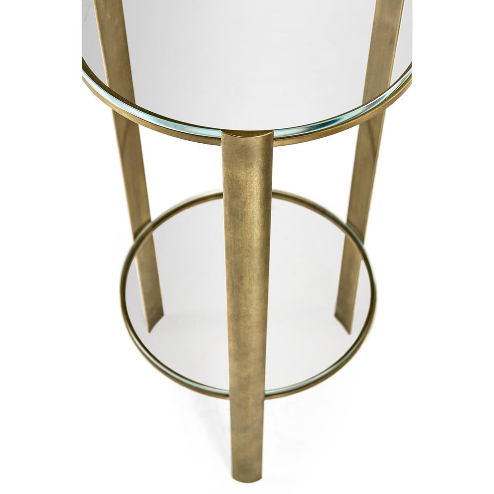 Cosmo Antique Brass Drinks Table