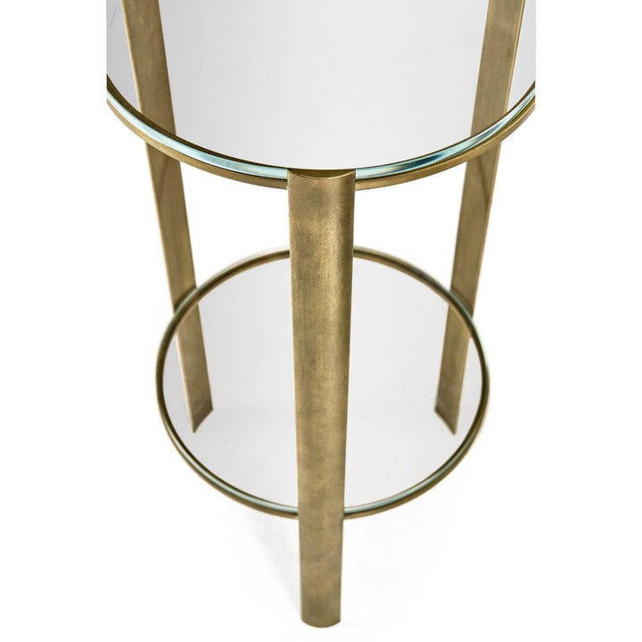 Cosmo Antique Brass Drinks Table