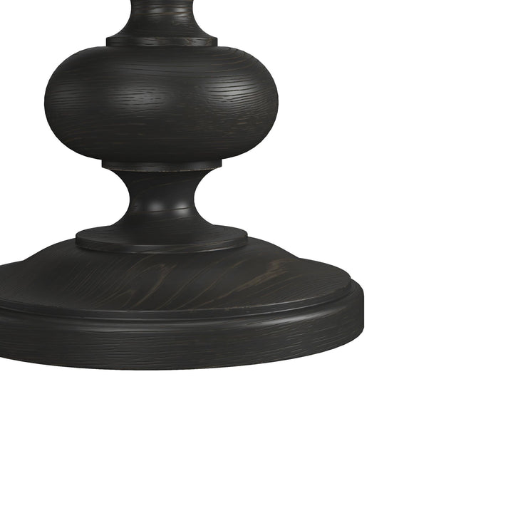 Atrium Accent Table - hand rubbed black with undertones of brown