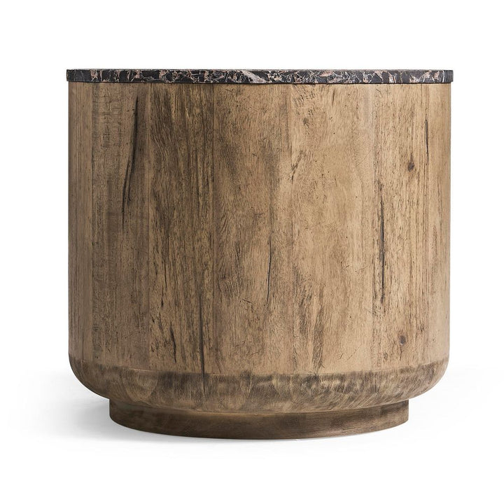 Side Tables Stone Ridge Marble Round Side Table Light