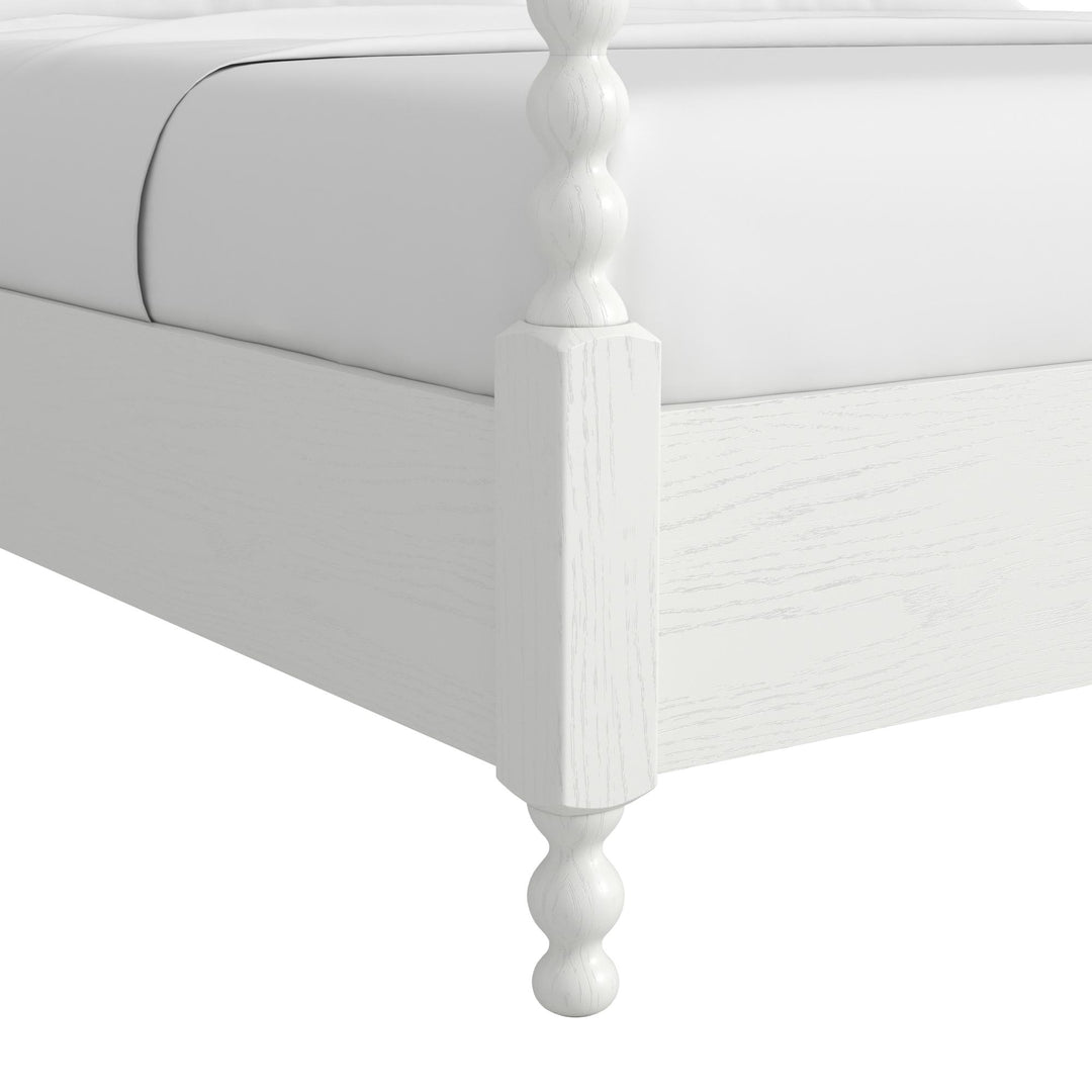Haven Queen Upholstered Canopy Poster Bed