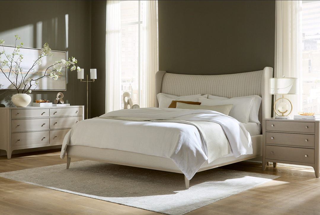 Mezzanine 3 Drawer Nightstand - Dove Grey