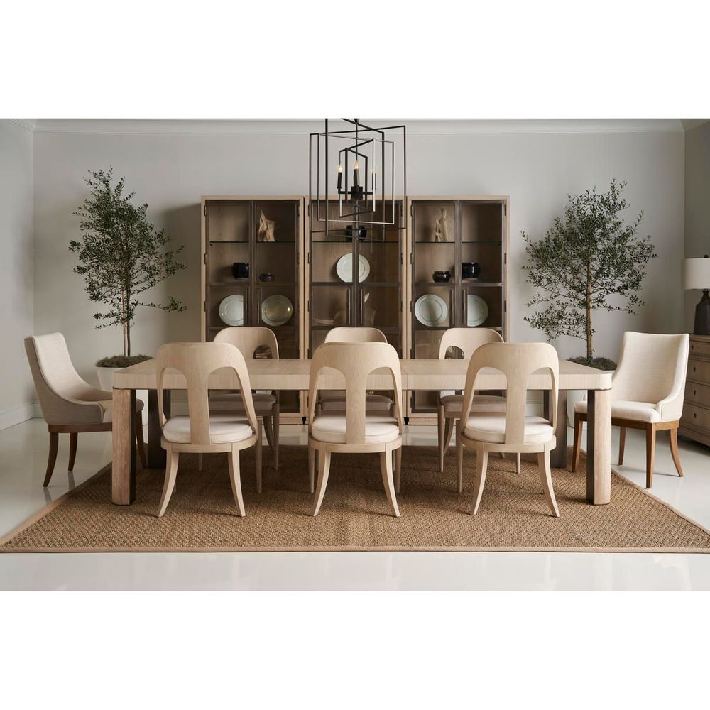 Dining Tables Upwelling Travertine Leg Dining Table 96-116"