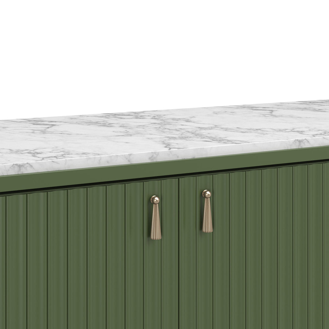 Eave II Sideboard with Stone Top-Darkened Sage