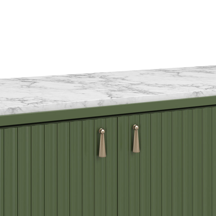 Eave II Sideboard with Stone Top-Darkened Sage