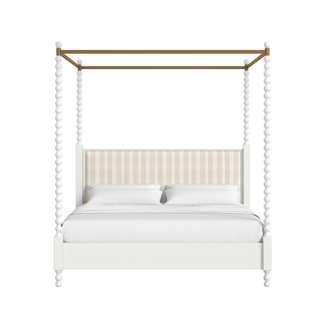 Haven Queen Upholstered Canopy Poster Bed