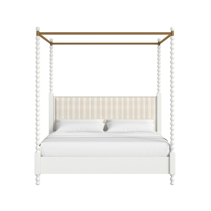 Haven Queen Upholstered Canopy Poster Bed