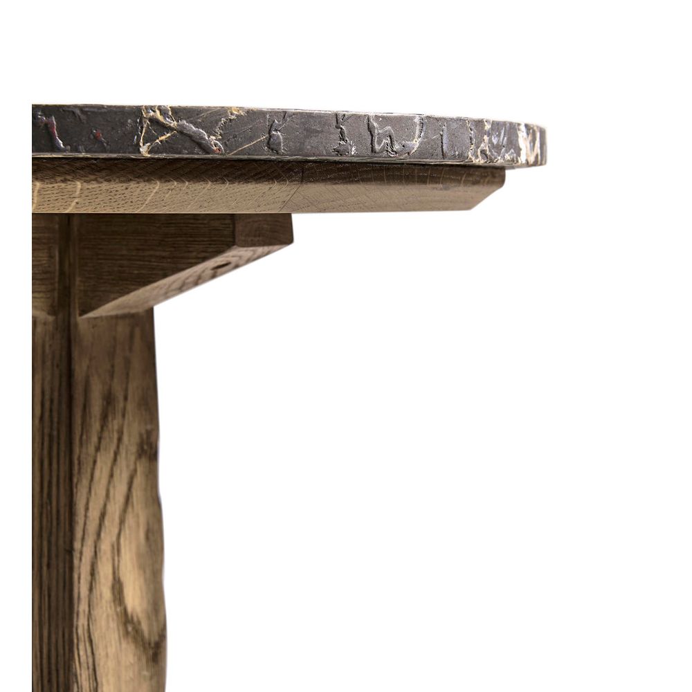 Echo Canyon Round Marble Side Table