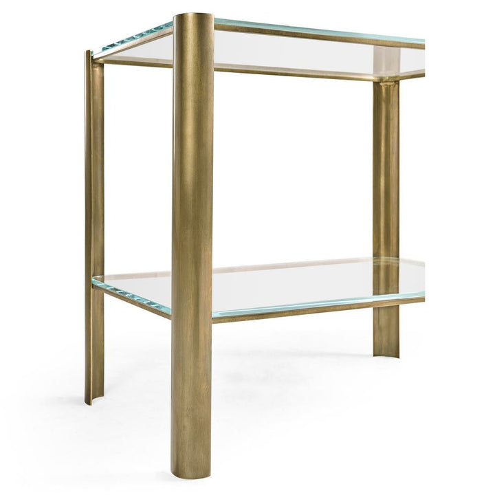 Brass & Glass End Table