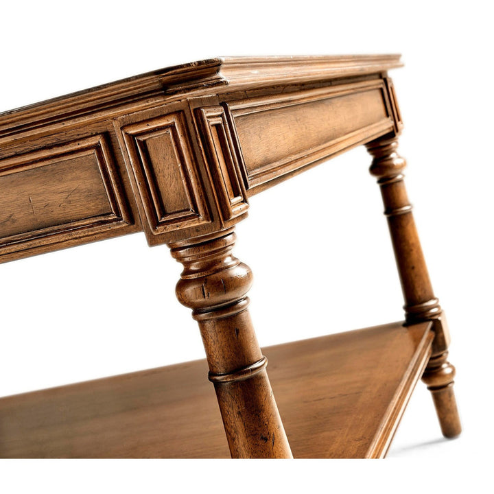 Casual Accents Victorian Style Walnut Cocktail Table-Jonathan Charles-JCHARLES-003326-AA-Coffee Tables-3-France and Son