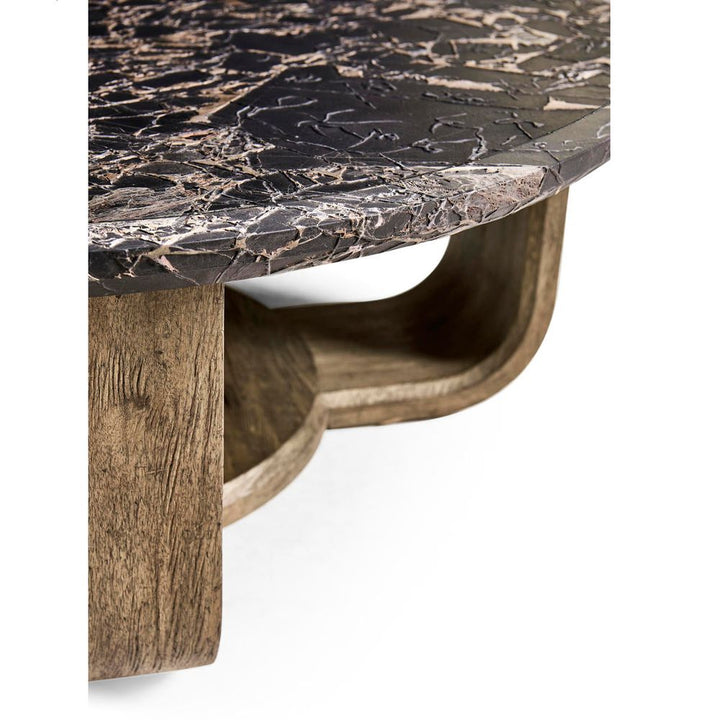 Stone Ridge Round Marble Cocktail Table Light