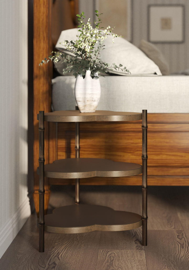 Eave Accent Table - Burnished Gold