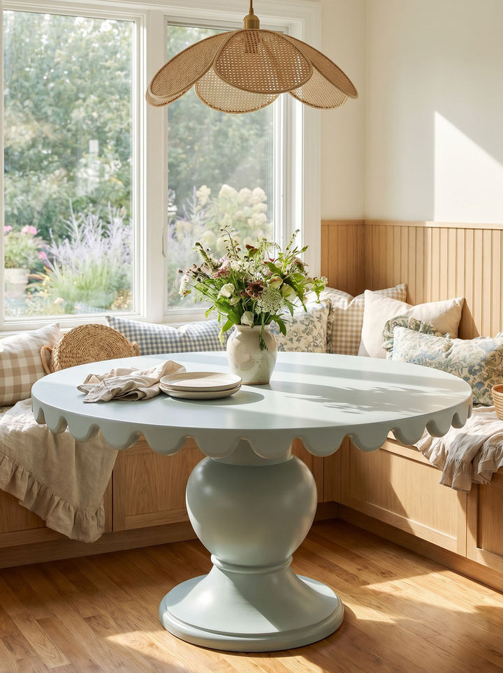 Haven Round Dining Table - Celadon