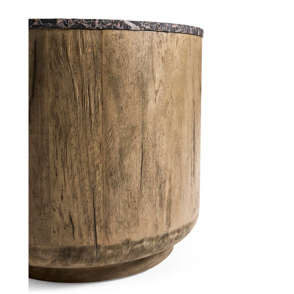 Stone Ridge Marble Round Side Table Light