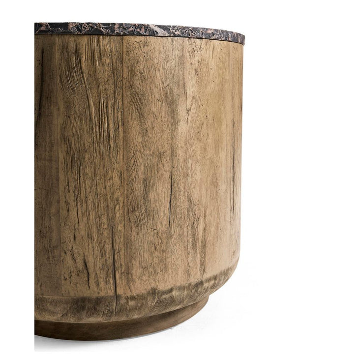 Stone Ridge Marble Round Side Table Light