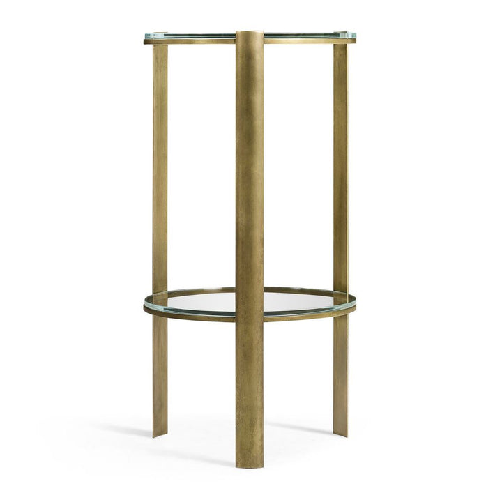 Side Tables Cosmo Antique Brass Drinks Table